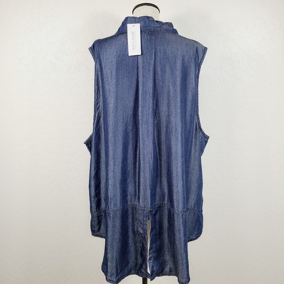 Kenneth Cole Reaction Chambray Tunic Tank - Picture 3 of 8
